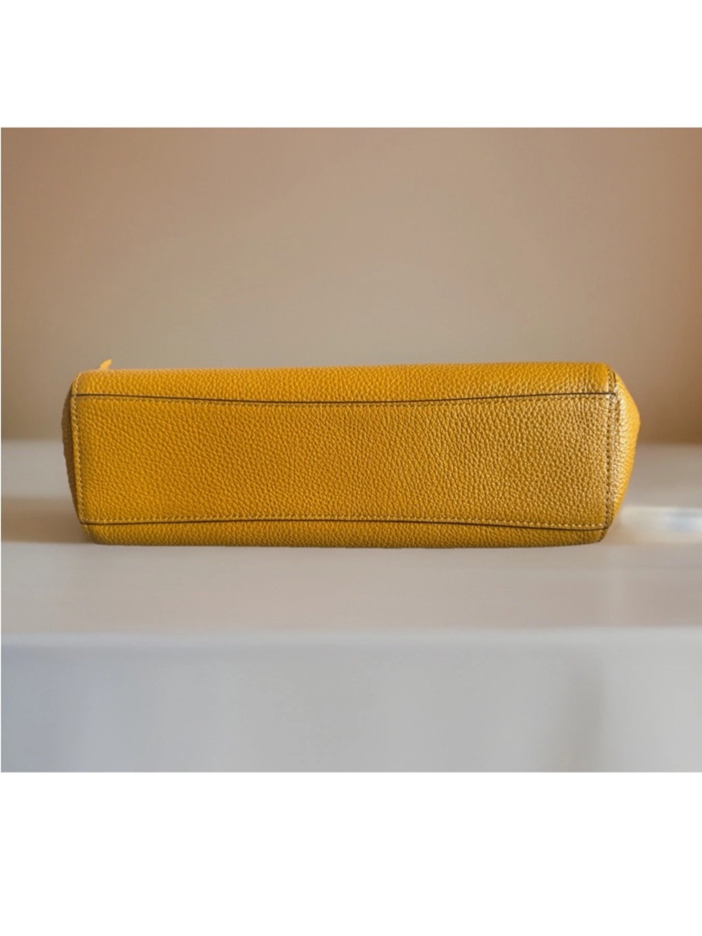 NWOT Coach Prairie Satchel Mustard Yellow Pebble Leather Crossbody Bag 79997 - Picture 7 of 8